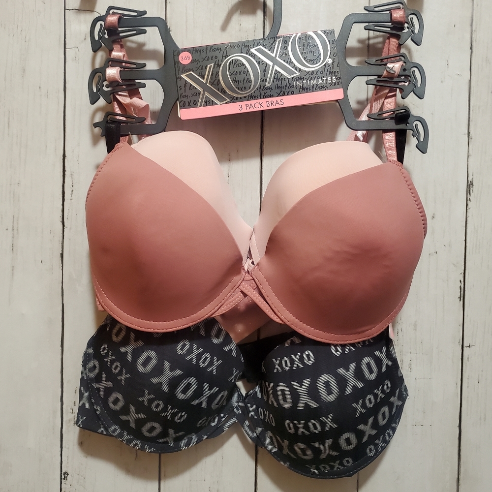 XOXO 3 PACK BRAS LIGHTLY LINED SIZE 36B NEW